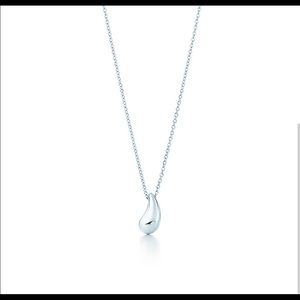 Tiffany and co tear drop necklace